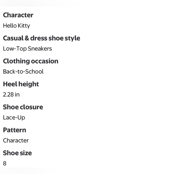 Hello Kitty White Pink & Blue Low-Top Sanrio Licensed Sneakers Size 8 NWT - Picture 14 of 16